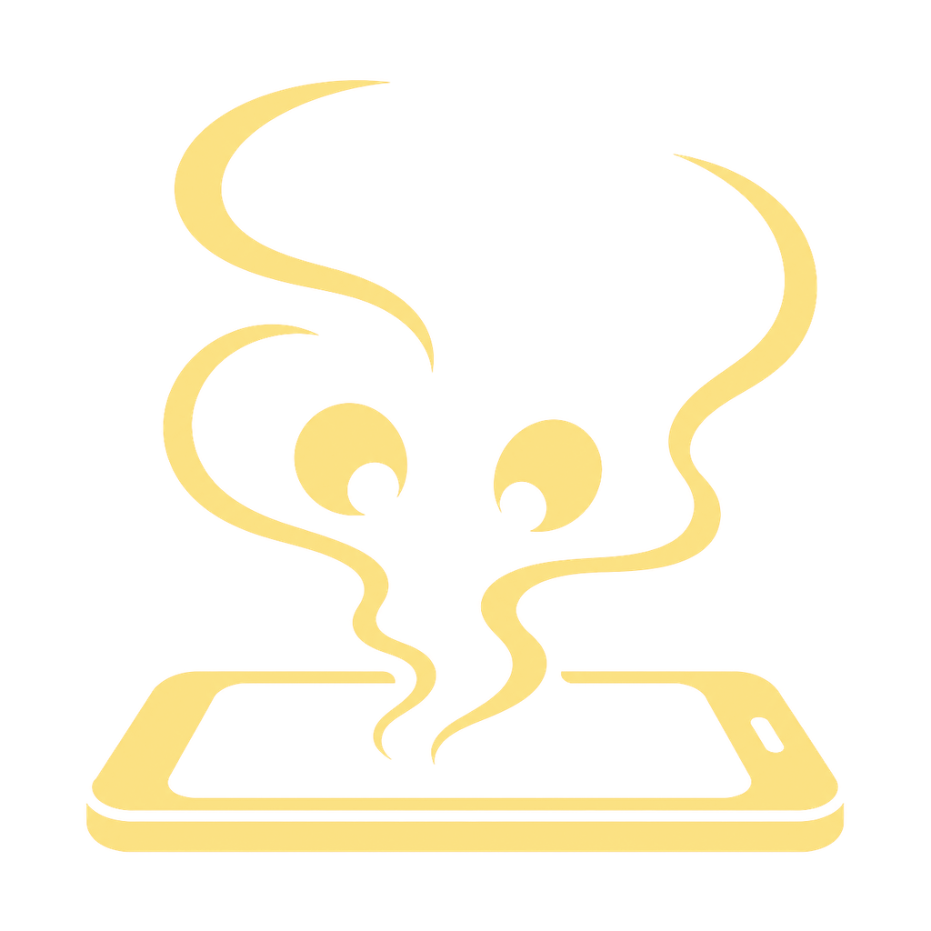 NEVR logo — magic hat with rising smartphone smoke